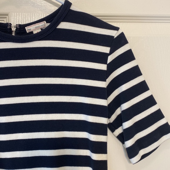 GAP navy and white striped peplum top - Picture 3 of 6
